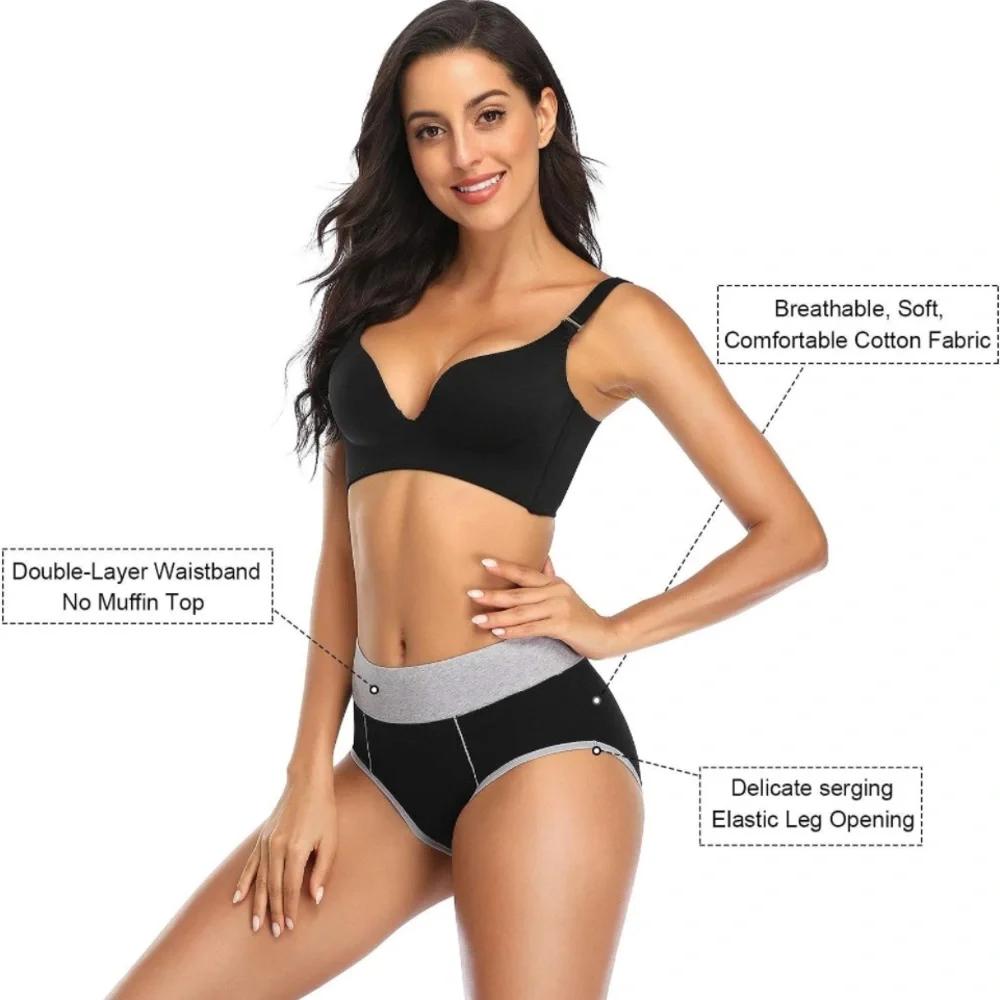 New 6 pack SheSsexy Womens Underwear, Cotton Ladies Underwear Hipster Briefs - Picture 6 of 12